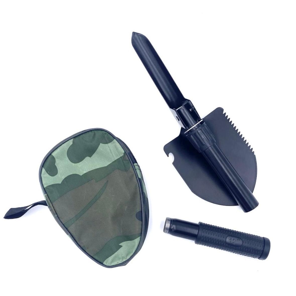 Mini lopata multifunctionala, 41 cm, husa camuflaj