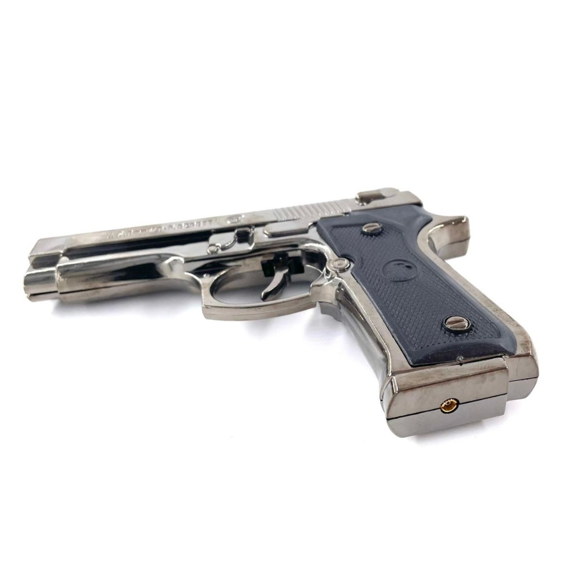 Bricheta pistol antivant tip revolver, argintiu, Beretta, 14 cm