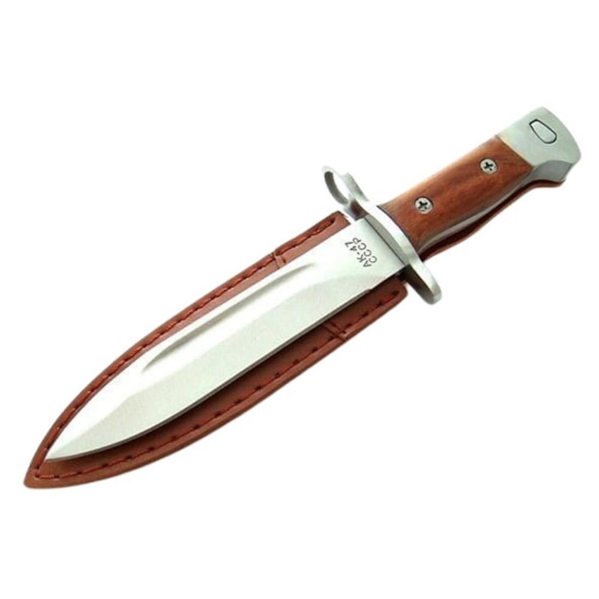 Cutit Baioneta AK-47 CCCP, Teaca Piele, 25 cm