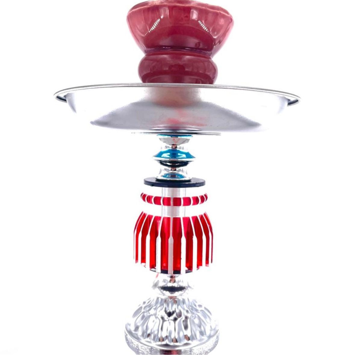 Narghilea Hookah Sweet Cherries, 2 furtunuri, rosie, 55 cm