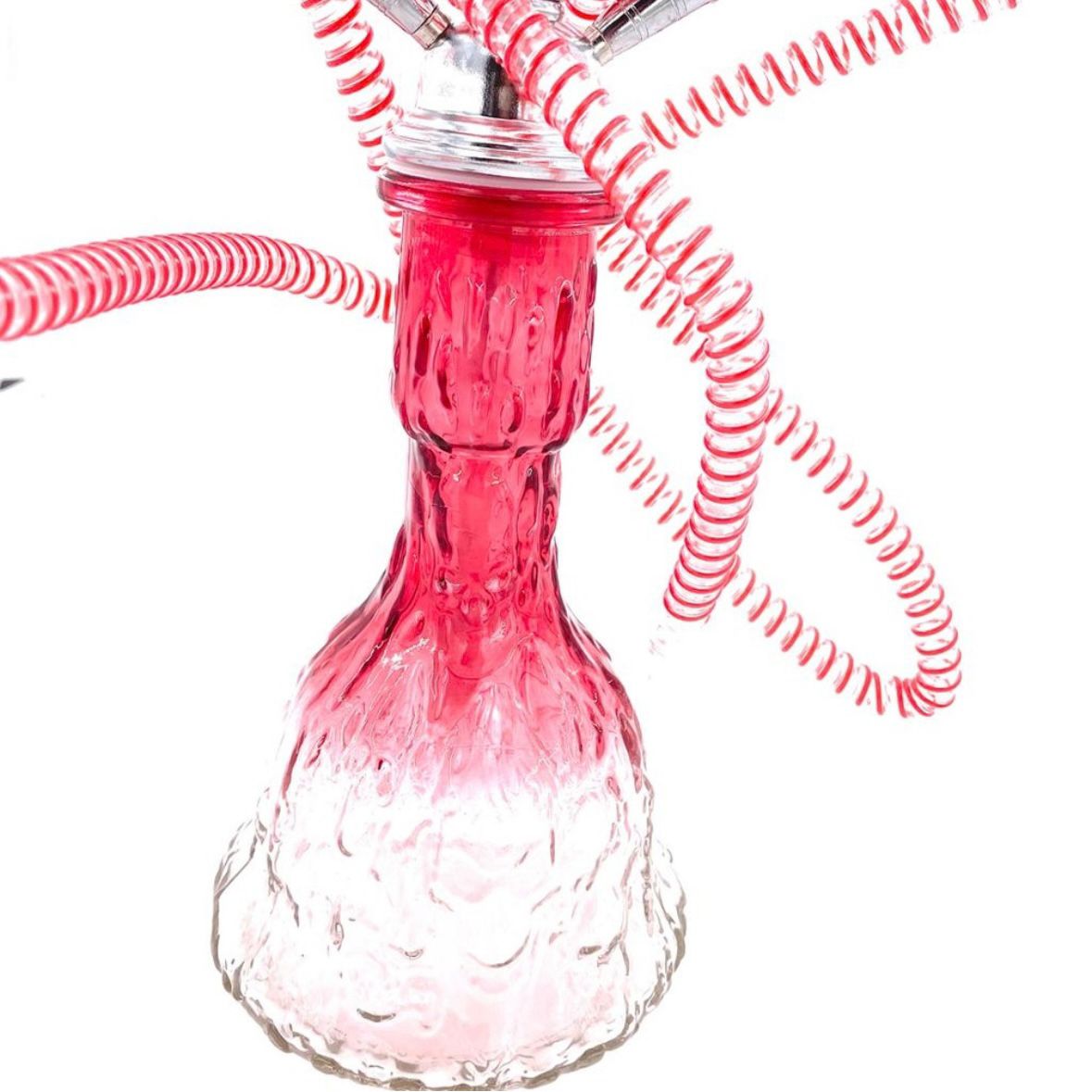 Narghilea Hookah Sweet Cherries, 2 furtunuri, rosie, 55 cm