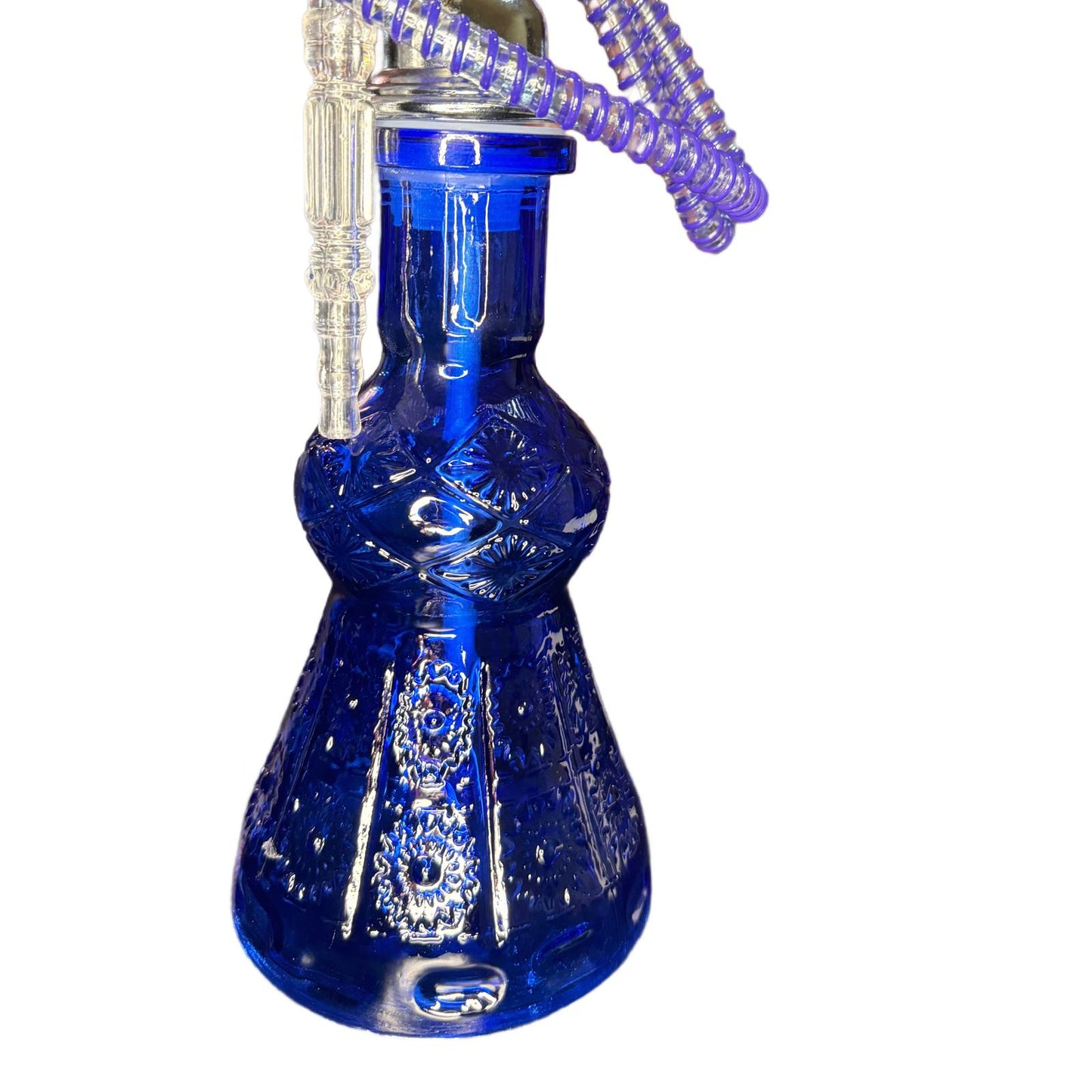 Narghilea Hookah Blue Sand cu 1 furtun, 55 cm, albastru