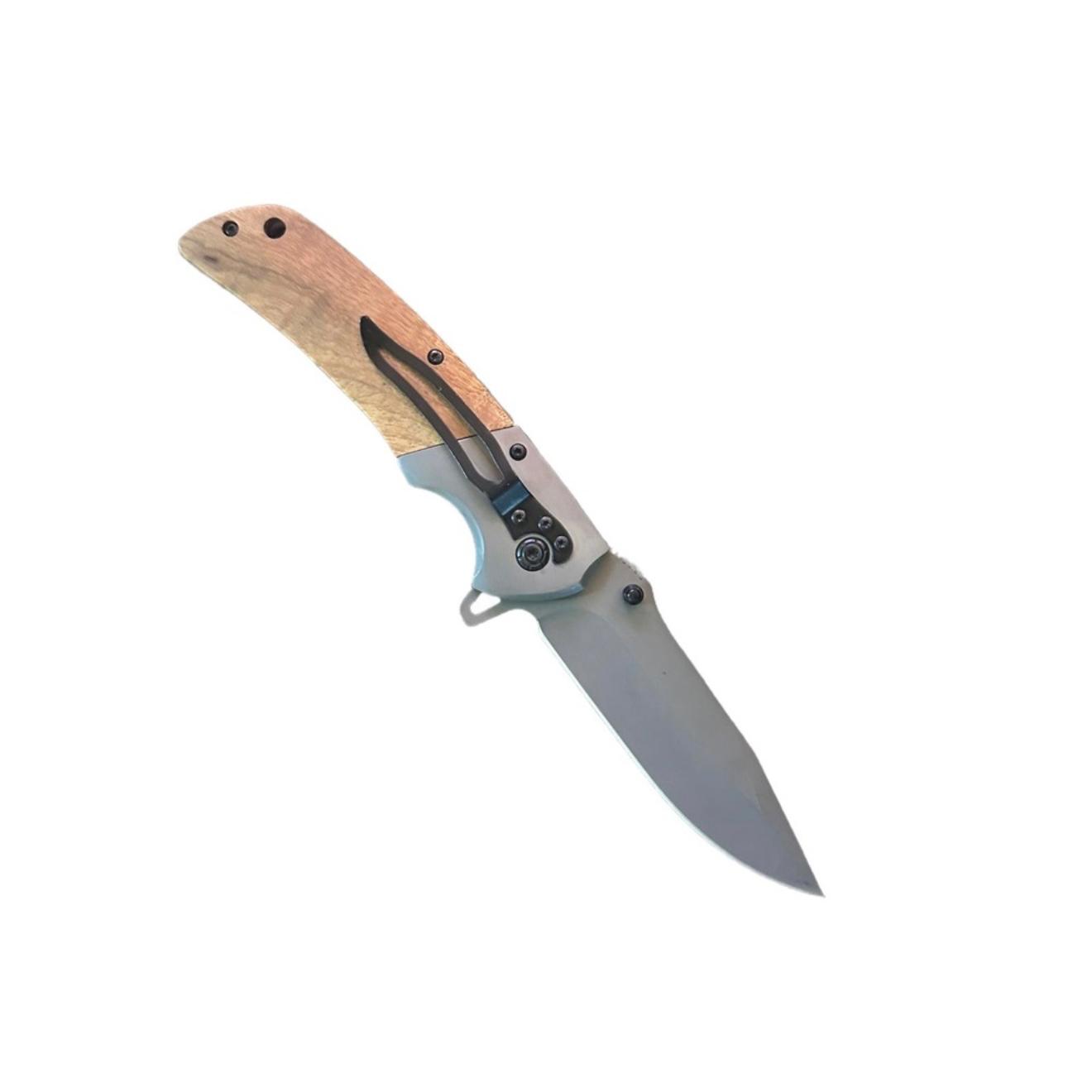 Briceag Primal cu Insertii de Lemn, 22 cm, otel