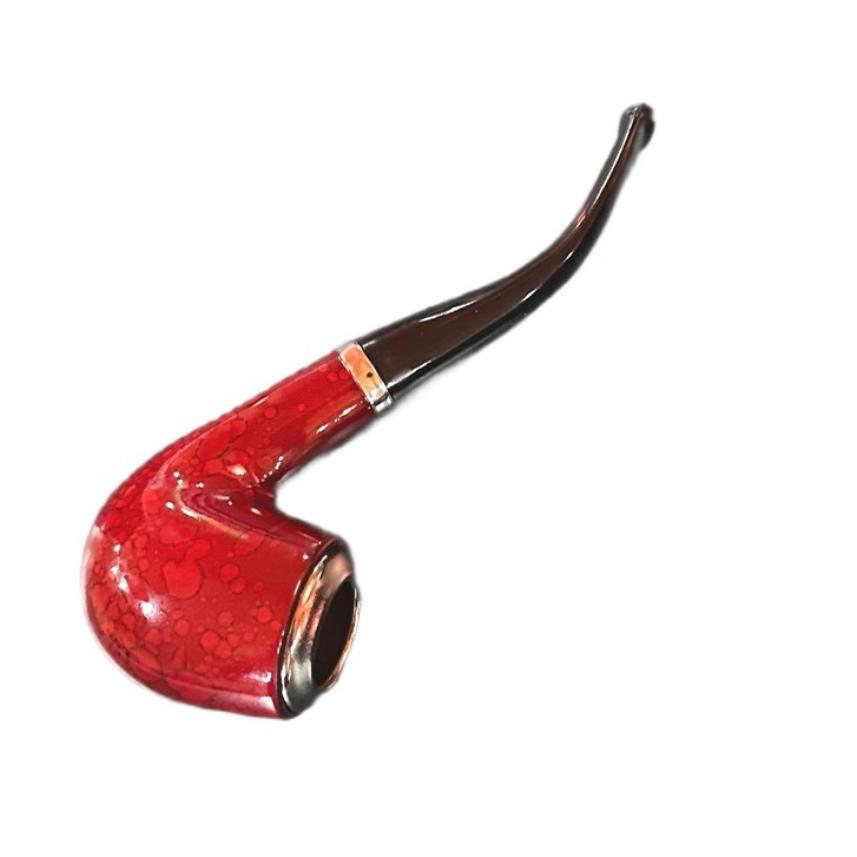 Set cadou pentru barbati Luxuria, 4 piese, plosca, pipa, palnie si briceag, rosu, Marime 21.5x17
