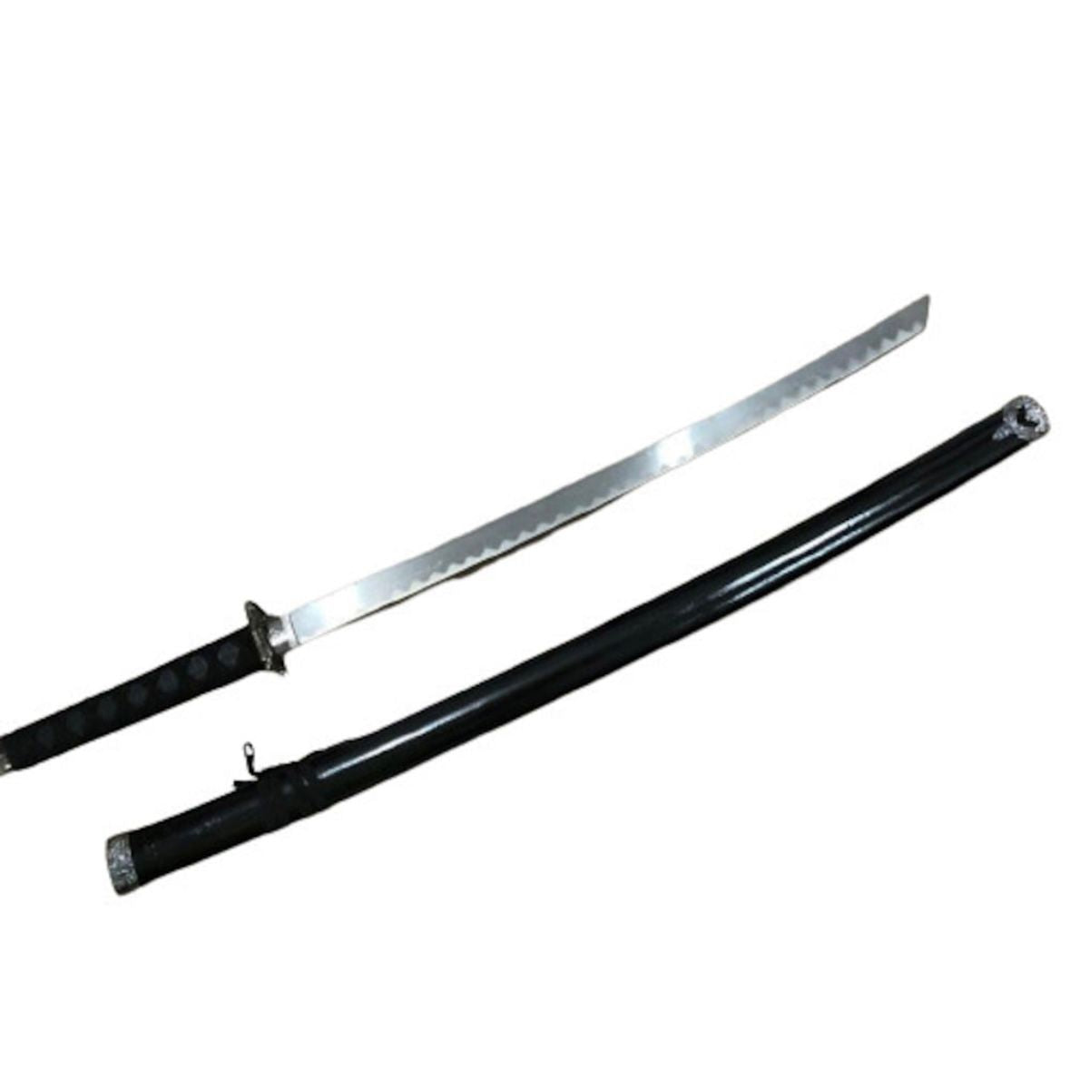 Set 3 sabii cu teaca de lemn Black Oponent, 3 dimensiuni si suport din lemn, ornament