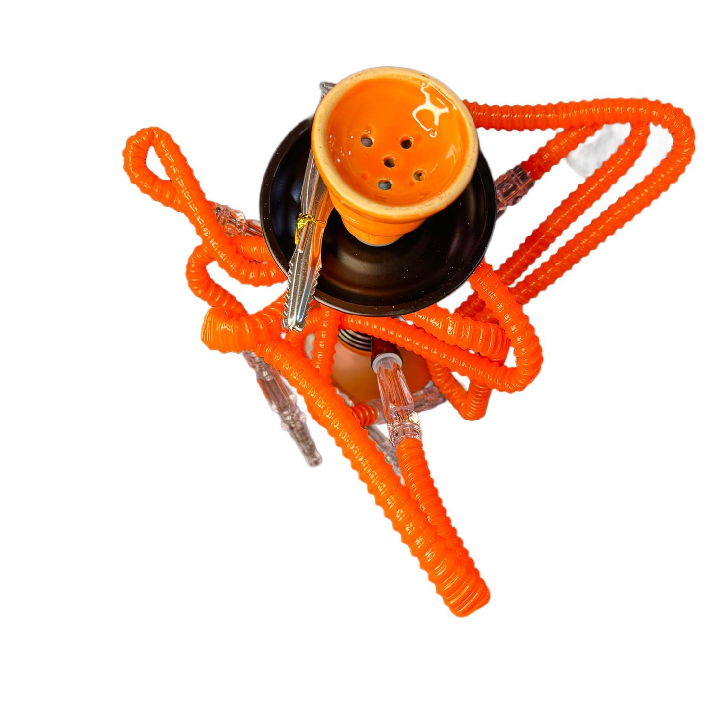 Narghila Mini 3 Crazy Octopus, furtunuri, 28 cm, verde