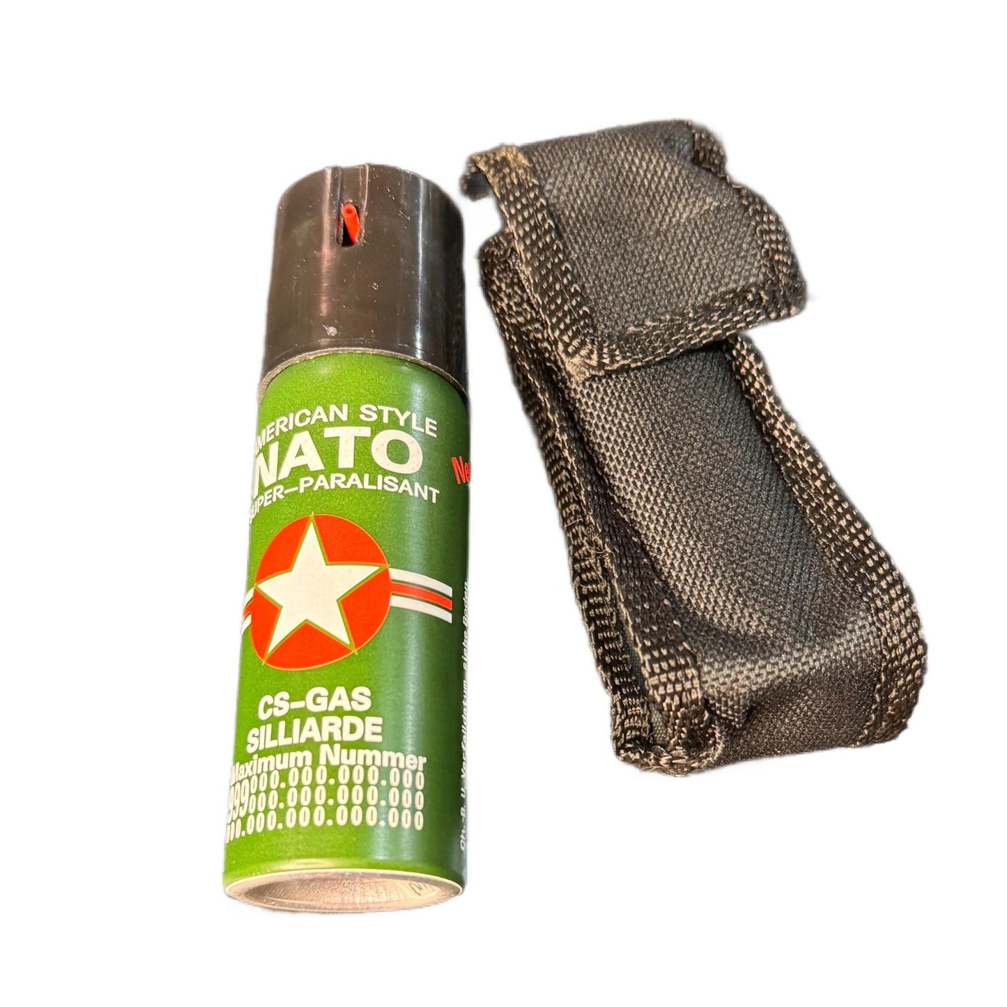 Set format din cutit automat Arctit Wolf, 2 x box, Baston full negru, spray paralizant 60 ml