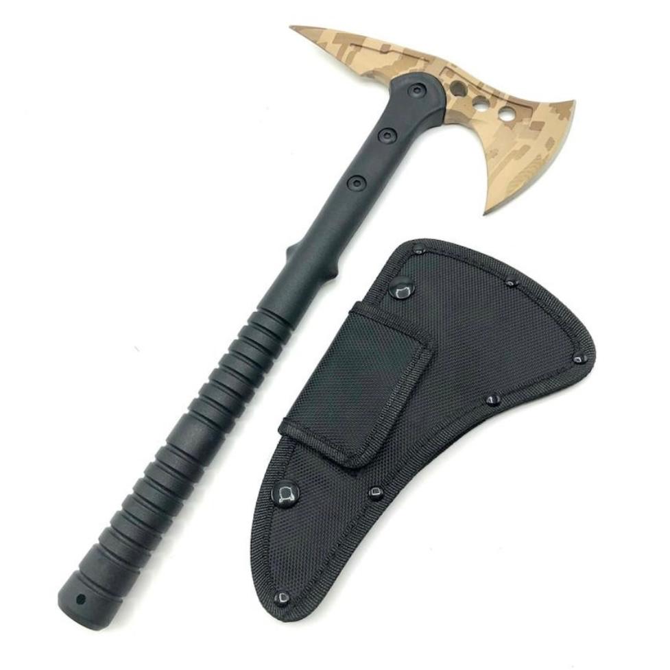 Set camping format din Topor Military, karambit cu tais si busola