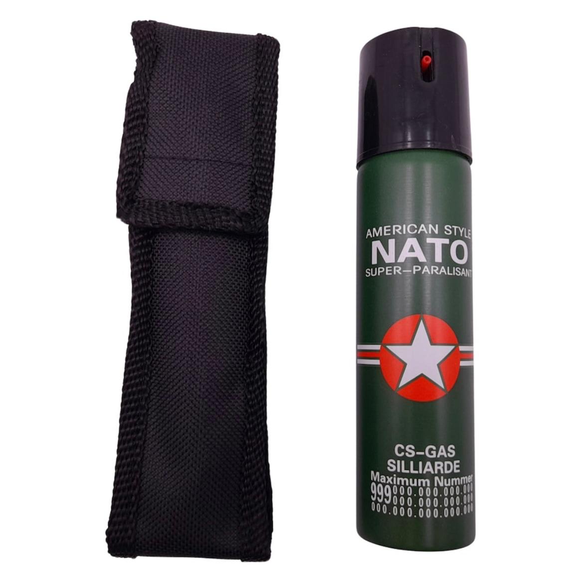 Kit autoaparare Army format din, baston 3 segmente, spray paralizant 110 ml, pumnal tip box 1 cm, cutit automat si bricheta cu arc