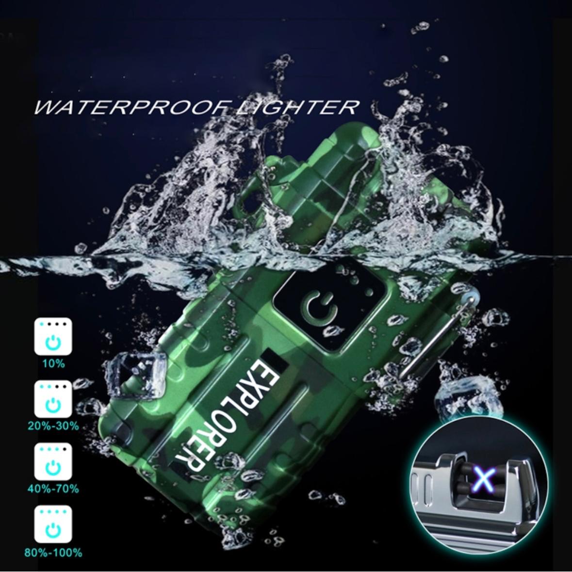 Kit autoaparare Army format din, baston 3 segmente, spray paralizant 110 ml, pumnal tip box 1 cm, cutit automat si bricheta cu arc