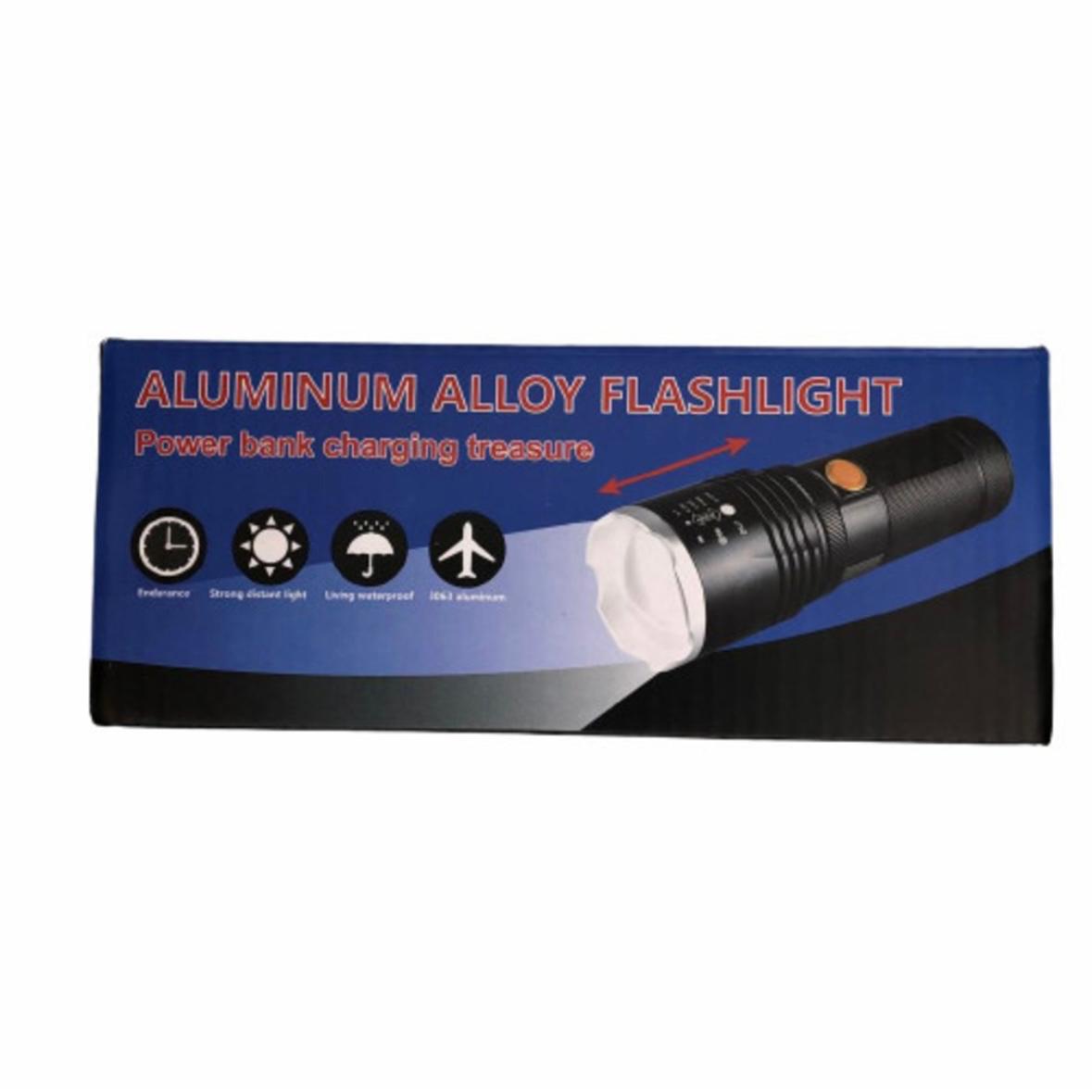 Lanterna LED BX-P10, aluminiu, zoom reglabil, cablu USB