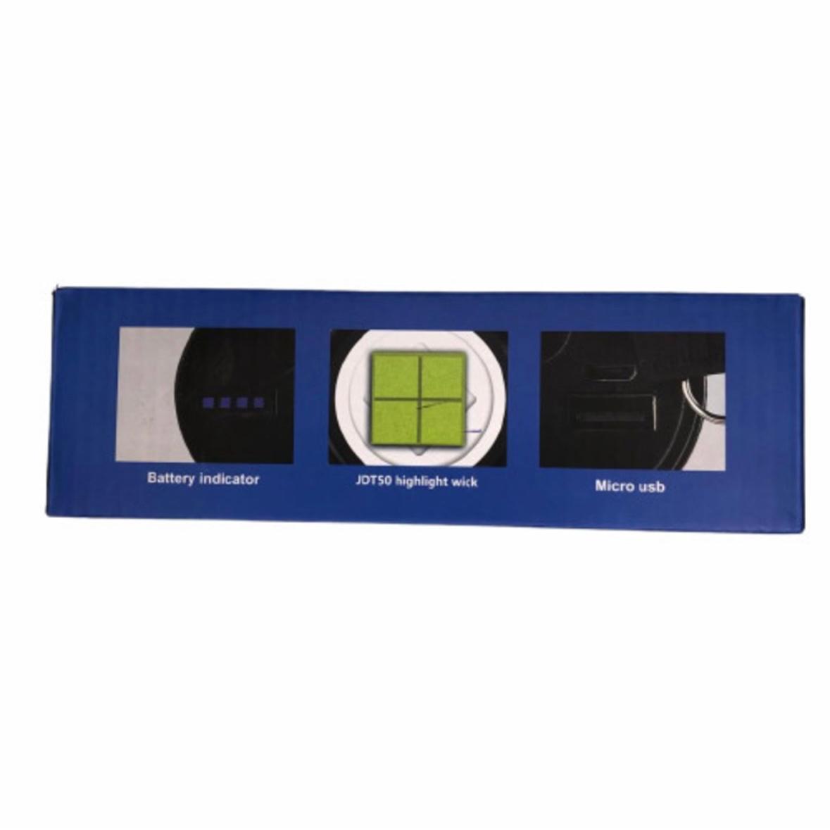 Lanterna LED BX-P10, aluminiu, zoom reglabil, cablu USB