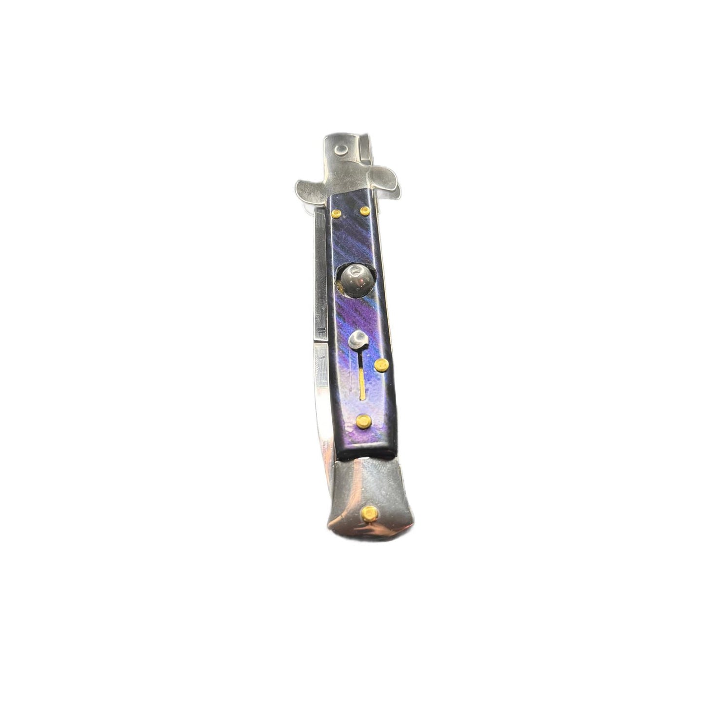 Set Night Fury format din Briceag Stiletto Automat, Spray Autoaparare 60 ml si Pumnal tip Box