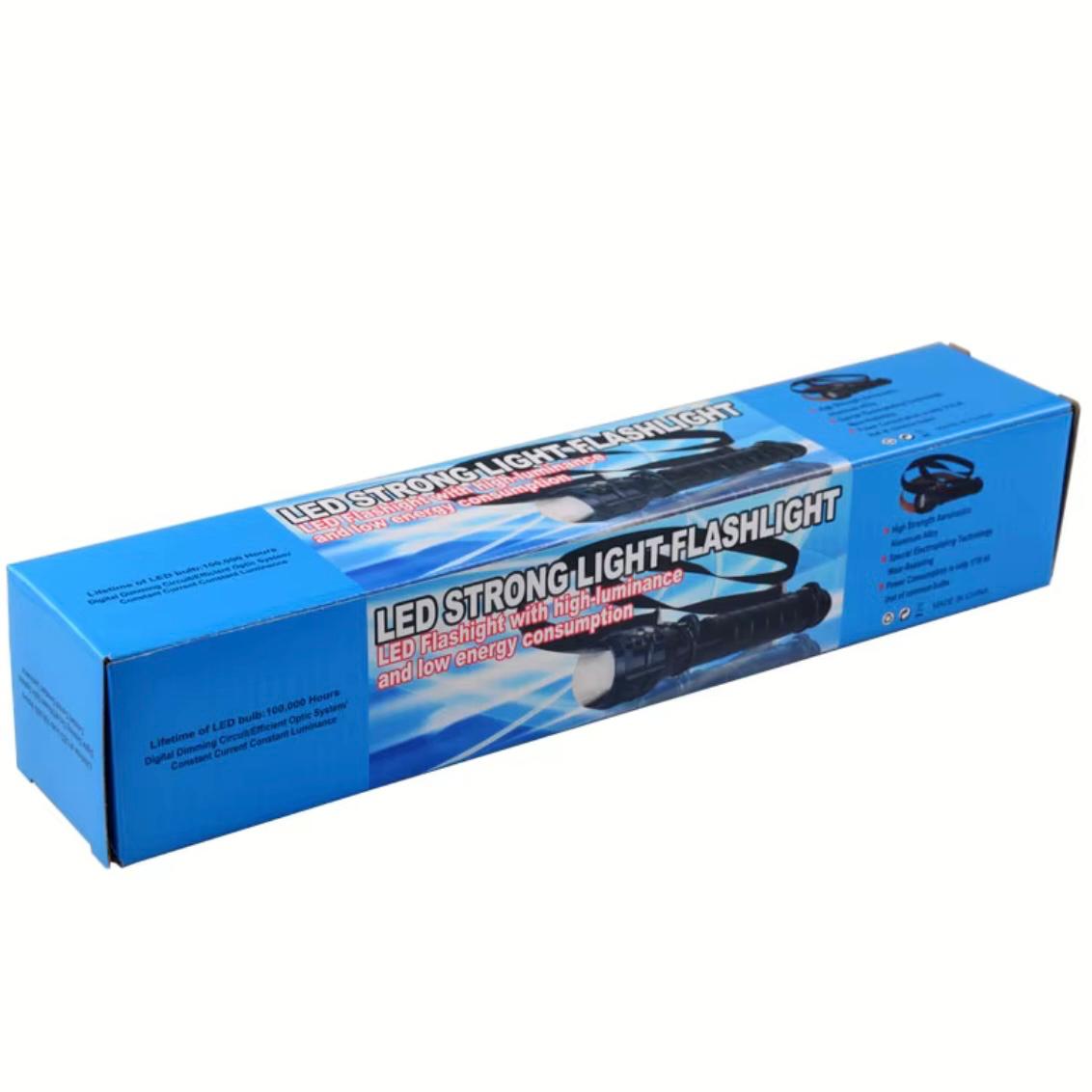 Lanterna cu baterii de mare putere, aliaj de inalta rezistenta, functie zoom, LED XPE, 30 cm