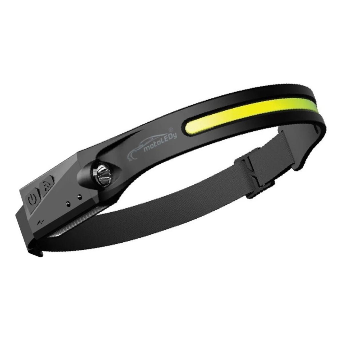 Lampa frontala - COB + LED, senzor de miscare, 400lm,baterie puternica 2x 8h de functionare