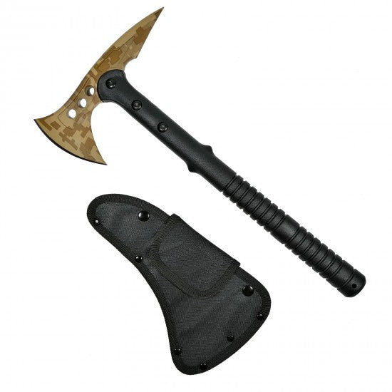 Set Supreme Survivor format din Maceta Rambo V, Topor Army Camo, Electrosoc HY-X8, Baston Telescopic Profesiona si 2x Spray Paralizant