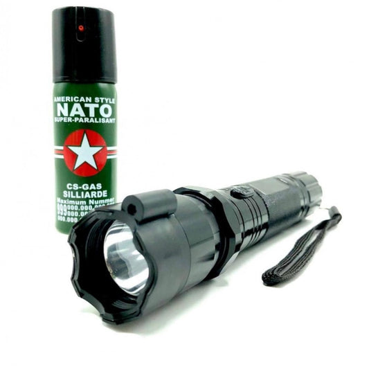 Önvédelmi készlet Electrosoc LS1298-ból és NATO Tear Spray 60 ml-ből