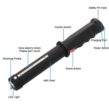 Baton with Electroshock, flashlight and siren TW-809