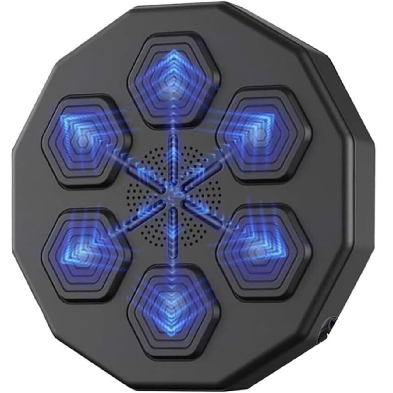 Tinta lovituri Box cu Difuzor incorporat, Montabil pe perete, Conexiune Bluetooth, Iluminare LED pentru zona de lovire, Pentru Copii si Adulti