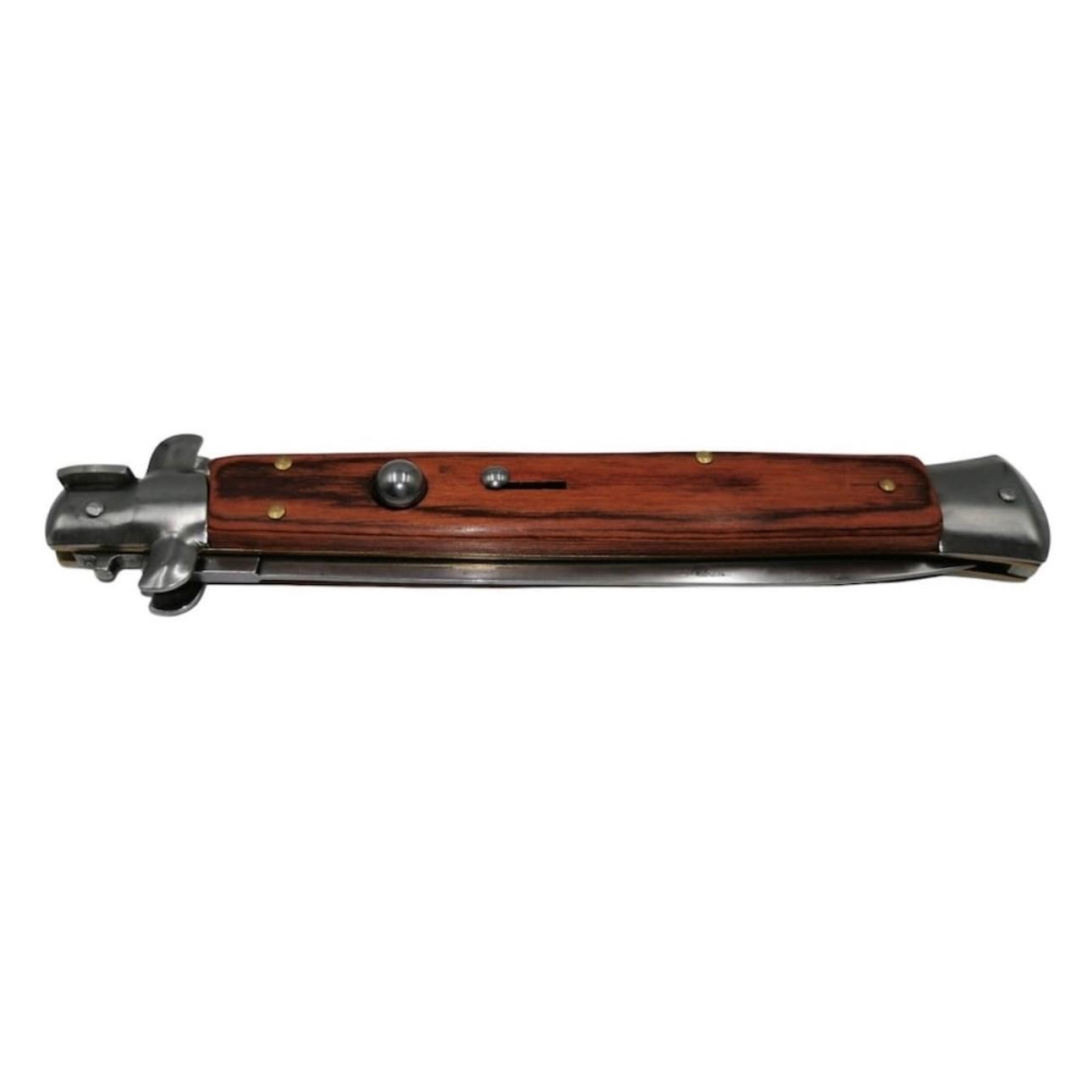 Italian Blade Automatic Stiletto Knife, 34 cm, mahogany