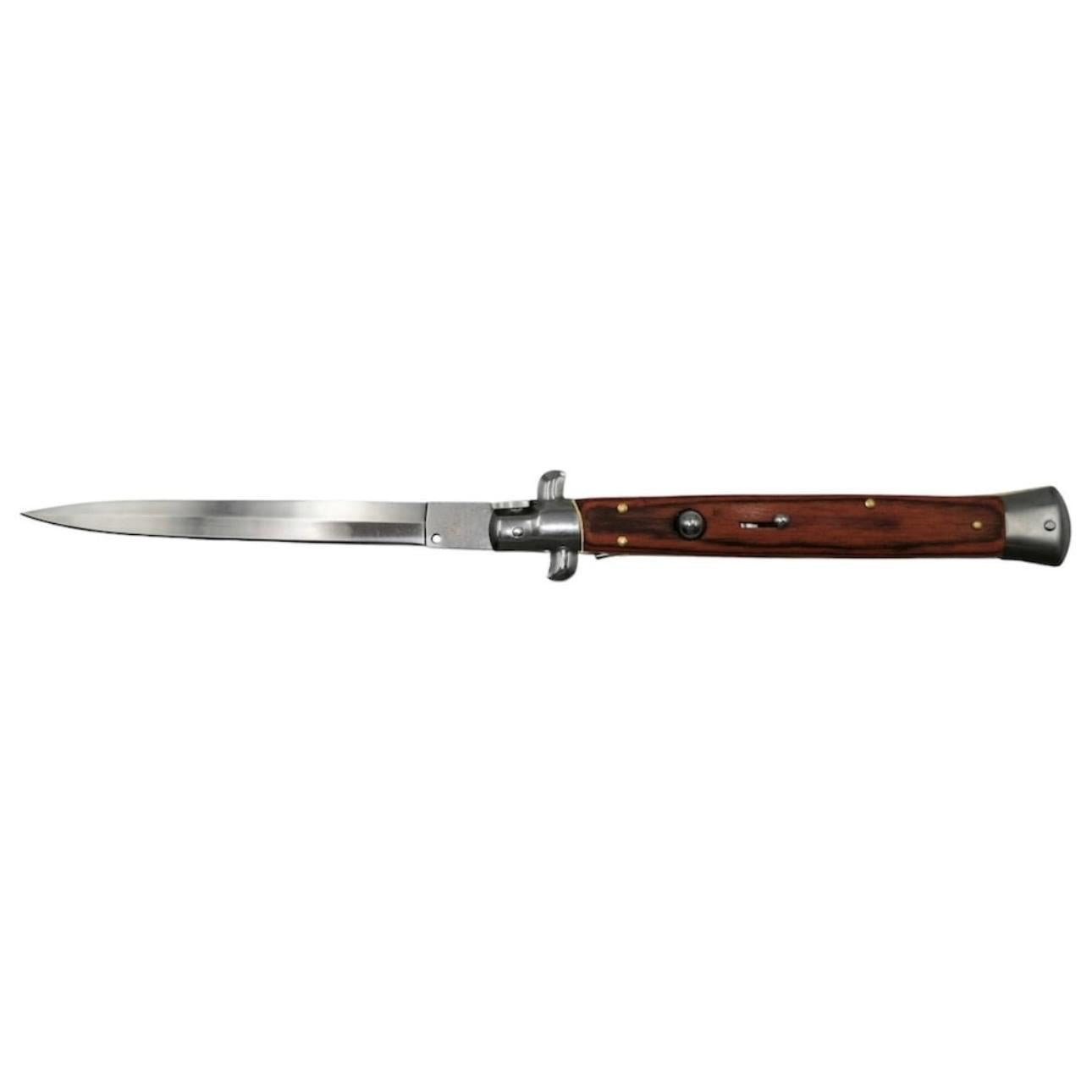 Italian Blade Automatic Stiletto Knife, 34 cm, mahogany