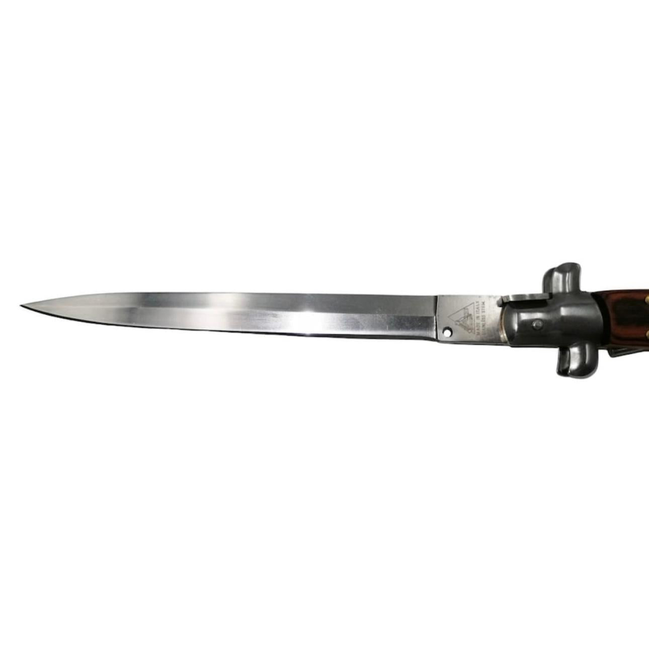 Italian Blade Automatic Stiletto Knife, 34 cm, mahogany
