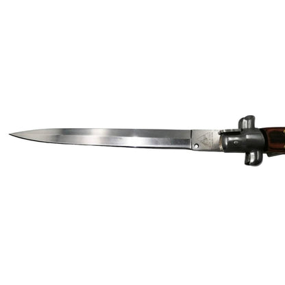 Italian Blade Automatic Stiletto Knife, 34 cm, mahogany