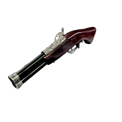 Flinta tip pistol cu bricheta si suport de birou, 2 tevi