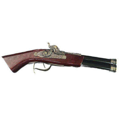Flinta tip pistol cu bricheta si suport de birou, 2 tevi