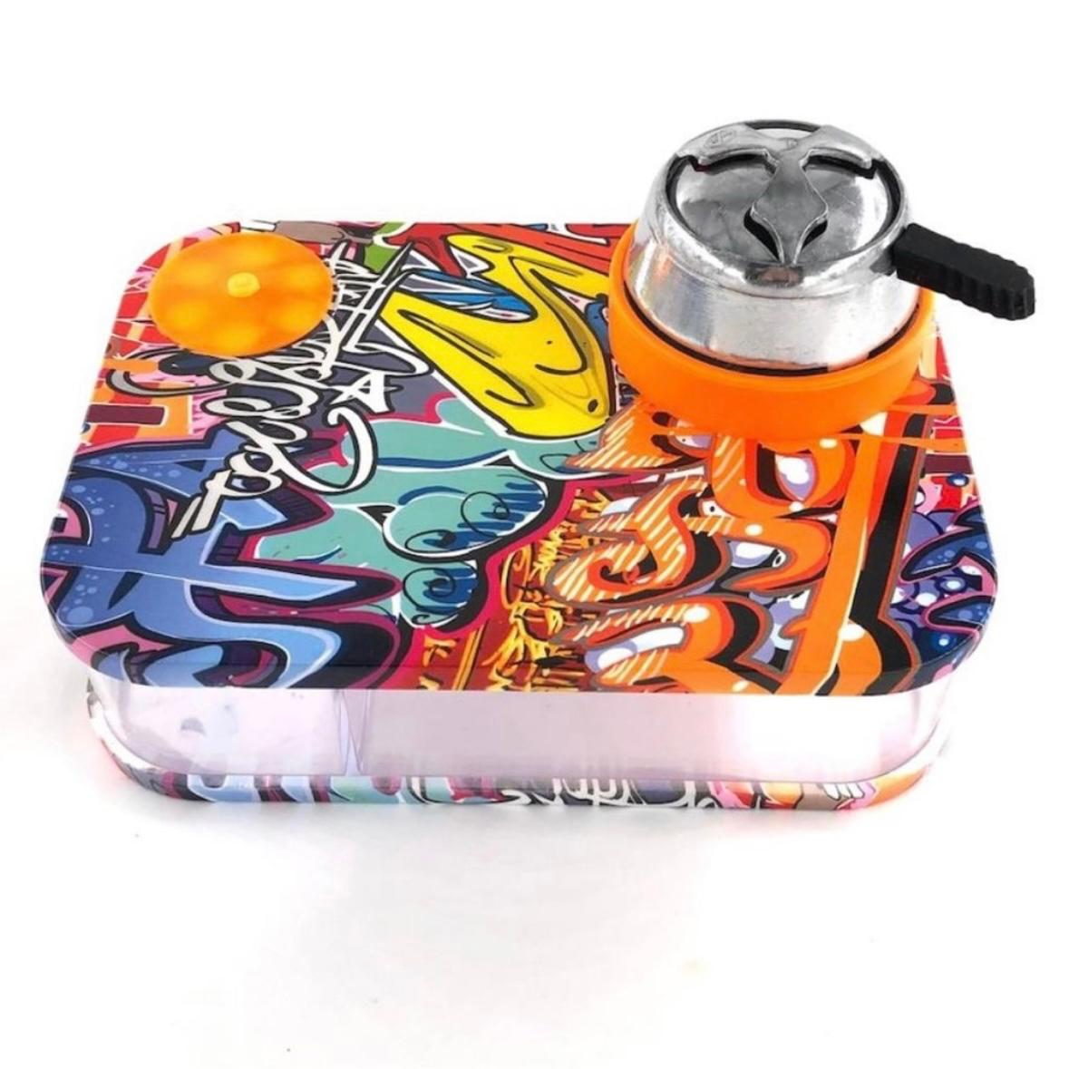 Vízipipa Graffiti Smoke, 1 tömlő, LED, 22 cm
