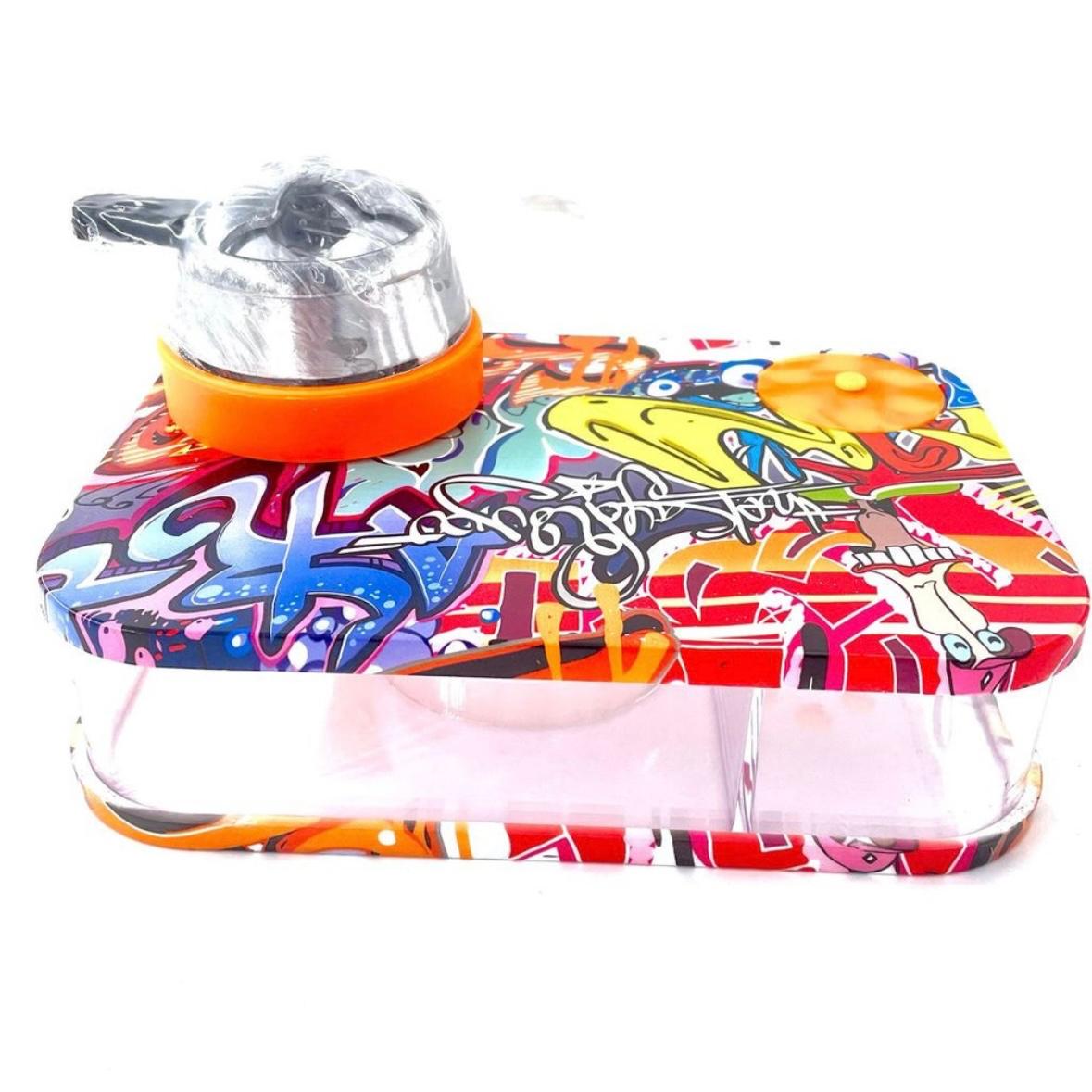 Vízipipa Graffiti Smoke, 1 tömlő, LED, 22 cm