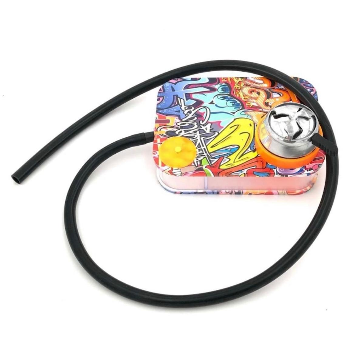 Vízipipa Graffiti Smoke, 1 tömlő, LED, 22 cm