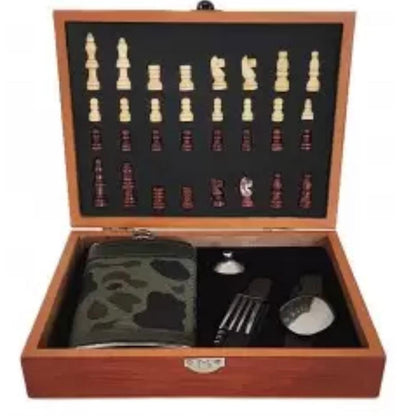 Set Cadou Sah, plosca, cutit si furculita multifunctionala