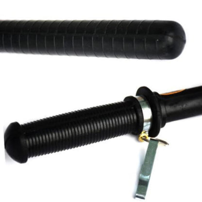 Set 2 bastoane cauciuc tip tonfa, 48 cm, negru si Spray Nato 60 ml ideal pentru paza si autoaparare