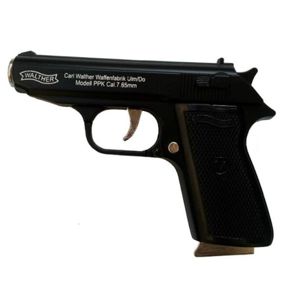 Bricheta antivant tip pistol Walther, briceag incorporat, negru