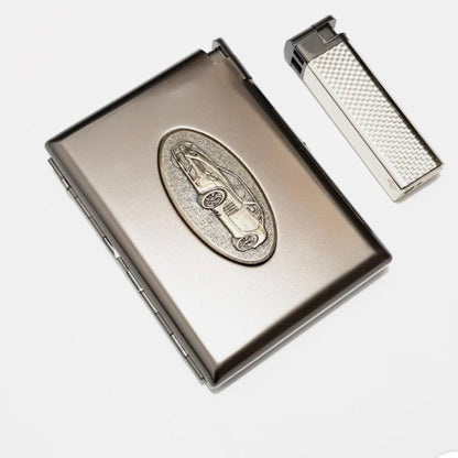 Tabachera Classy Gentleman cu  bricheta incorporata