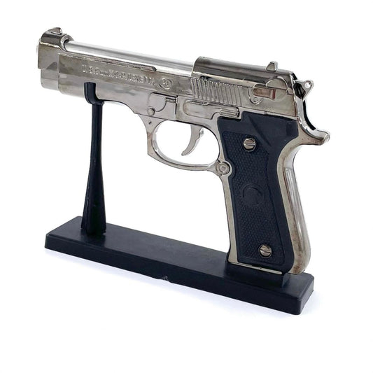 Bricheta pistol antivant tip revolver, argintiu, Beretta, 14 cm