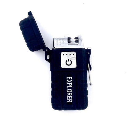 Bricheta Explorer anti-vant, touch electronica, rezistenta la apa, incarcare USB, dublu arc, negru