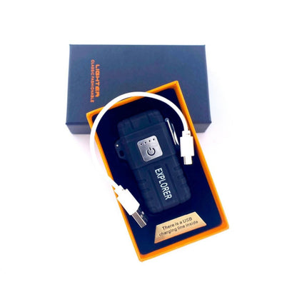 Bricheta Explorer anti-vant, touch electronica, rezistenta la apa, incarcare USB, dublu arc, negru