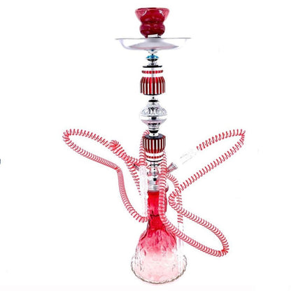 Narghilea Hookah Sweet Cherries, 2 furtunuri, rosie, 55 cm