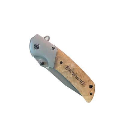 Briceag Primal cu Insertii de Lemn, 22 cm, otel