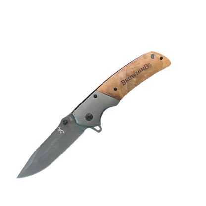 Briceag Primal cu Insertii de Lemn, 22 cm, otel