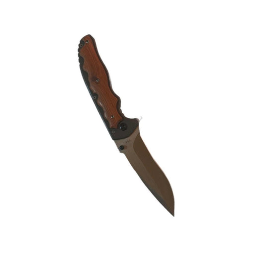 Briceag Bear Hunter cu Insertii de Lemn, 23 cm, otel