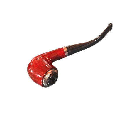 Set cadou pentru barbati Luxuria, 4 piese, plosca, pipa, palnie si briceag, rosu, Marime 21.5x17