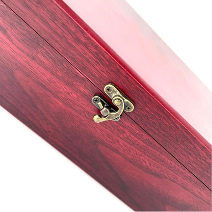 Set cadou pentru vin Wine Box, include 5 ustensile si loc pentru sticla, maro