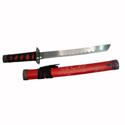 Set 3 sabii cu teaca de lemn Dragon Soul, 3 dimensiuni si suport din lemn, ornament