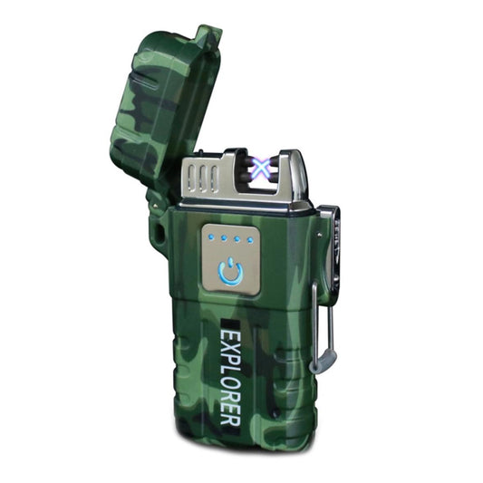 Bricheta  Army touch electronica, Rezistenta la apa, DUBLU ARC, Fara Gaz, incarcare USB, camo