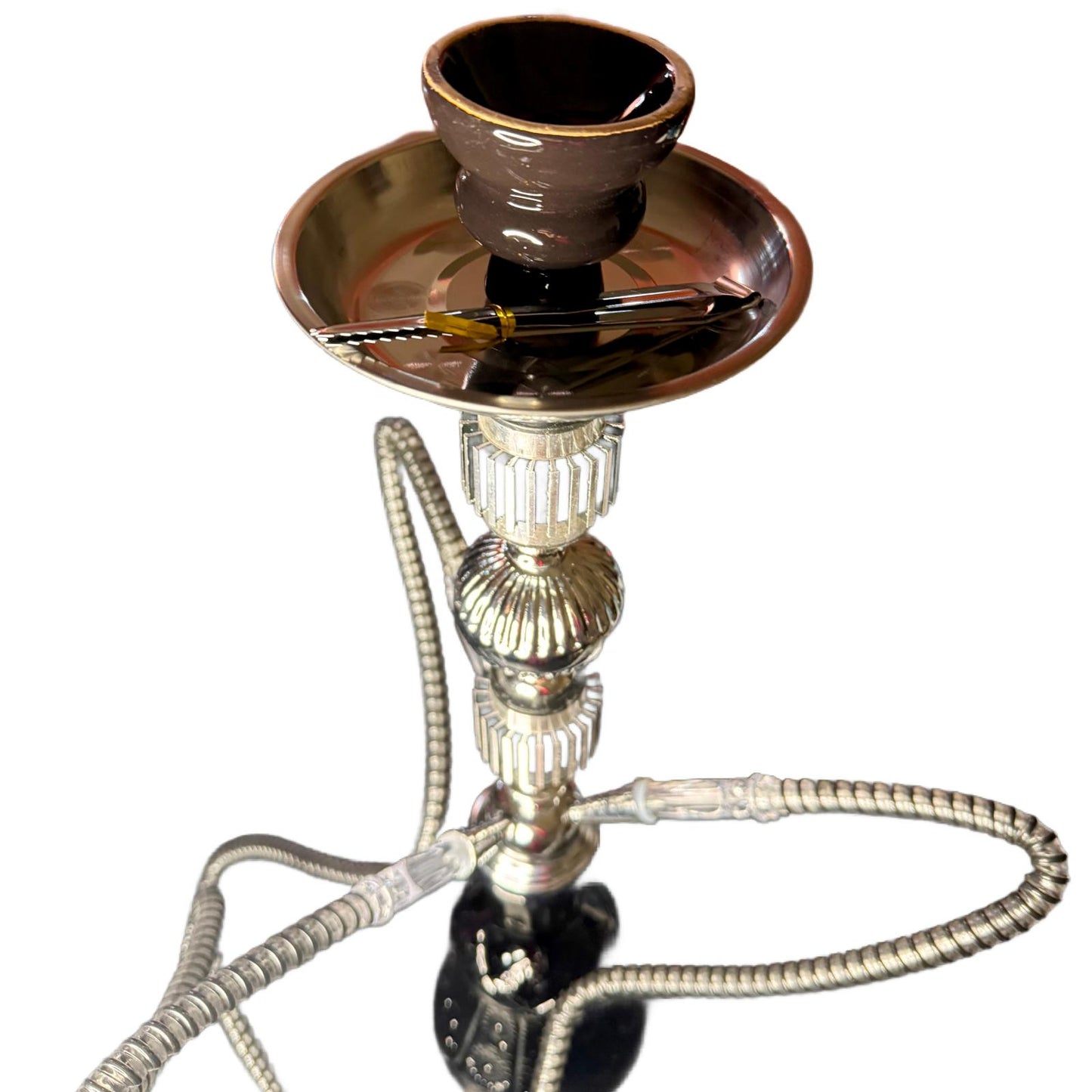 Narghlea Hookah Black Power, cu 3 furtunuri, 55 cm, neagra