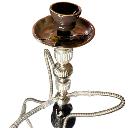 Narghlea Hookah Black Power, cu 3 furtunuri, 55 cm, neagra