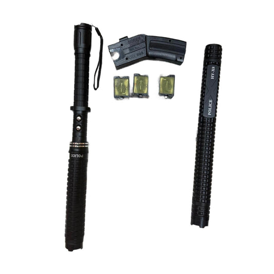 Set Autoaparare Premium format din Baston cu Electrosoc X10, Pistol Taser si Baston cu Electrosoc X8